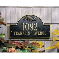 Flag Arch Metal Standard Wall Address Plaque 15.75"  x 9.25" 