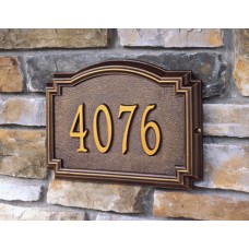 Williamsburg Metal Estate Address Plaque 20.5"  x 12"  x1.25" 