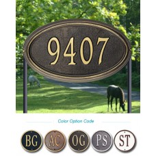 Concord Oval Estate Lawn Plaque 20.5"  x 13.25"  x 1.25"