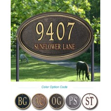 Concord Oval Estate Lawn Plaque 20.5" x 13.25" x 1.25"