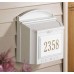 White Wall Mailbox Package with Door Includes Number Plaque