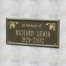 Wilmington Standard Wall Memorial Marker 17" x 8.25" 