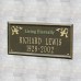 Wilmington Standard Wall Memorial Marker 17" x 8.25"