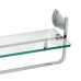 3800 Series -Solid Brass  Glass Shelf with Bar
