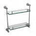 5500 Series -Solid Brass  Double Glass Shelf