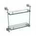 5600 Series - Solid Brass Double Glass Shelf