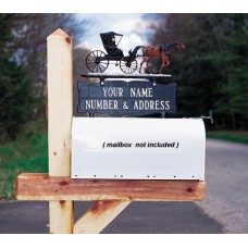 Two-sided Two Line Mailbox Sign  5.25"  x 14.5" 