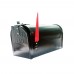 Post Mounted Mailbox  Traditional Curbside T1 Rural Mailboxes Black