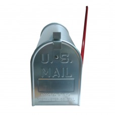 Post-Mount Curbside Medium Capacity Aluminum Mailbox with Flag