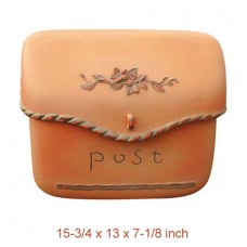 Wall Mount Pouch Composite Mailbox  in Orange