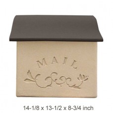 Wall Mount Stucco Composite Mailbox  in Mild Brown
