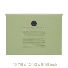 Wall Mount Crea Composite Locking Mailbox in Mint