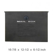 Wall Mount Crea Composite Locking Mailbox in Wither Black