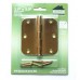 3.5" x3.5" x2.0mm 5/8"  Radius Corner Solid Brass Hinges