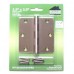 3.5" x3.5" x2.0mm 1/4"  Radius Corner Solid Brass Hinges