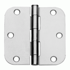 3.5" x3.5" x2.2mm 5/8"  Radius Corner Steel Hinges