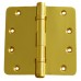 4 inch x 4 inch x 2.5mm  Solid Brass Door Hinges