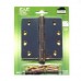 4 inch x 4 inch x 2.5mm  1/4"  Radius Brass  Hinges