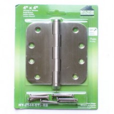 4 inch x 4 inch x 2.5mm  5/8"  Radius Brass  Hinges