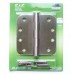 4 inch x 4 inch x 2.5mm  5/8"  Radius Brass  Hinges