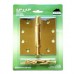 4.5inch x 4.5inch x 2.5mm  Solid Brass Hinges