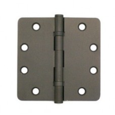 4 inch x 4 inch x 3.0 mm 1/4"  Radius Solid Brass Hinges