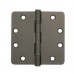 4 inch x 4 inch x 3.0 mm 1/4"  Radius Solid Brass Hinges