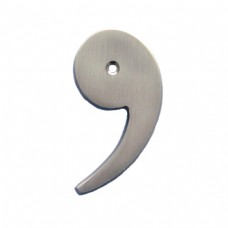 3"  4"  6"  Symbol Comma With Satin Nickel Finish.