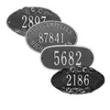 Oval Metal Address Plaques