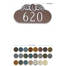 Decorative MONOGRAM Address Plaque 9-1/2" x 16"