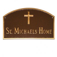 Prestige Arch with Rugged Cross Plaque 15.5" x 10.25" 