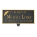 Memorial Plaque with Flower 15.75" x 7.25"